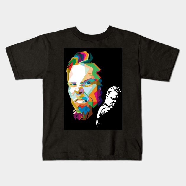 james hetfield Kids T-Shirt by pucil03